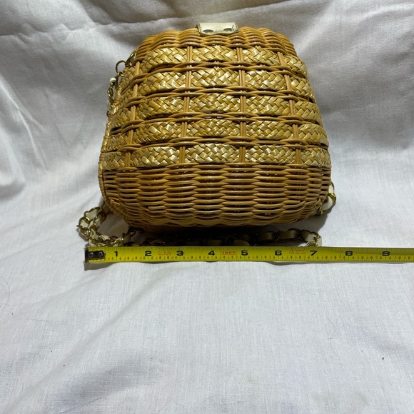 Vintage Wicker Crossbody Purse Coastal Cowgirl Boho Summer Basket Bag - Picture 5 of 15